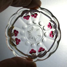 CHERRY & CABLE eapg -  2" OPEN SALT dip cellar - NORTHWOOD c.1900's