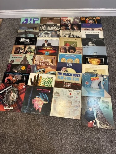 LOT 37 ROCK LP RECORDS YES ROLLING STONES PINK FLOYD OZZY OSBORNE U2 BILLY JOEL+
