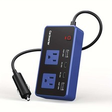 Portable Compact Mini Practical Car Charger Inverter, 12V - 110V for Power Needs