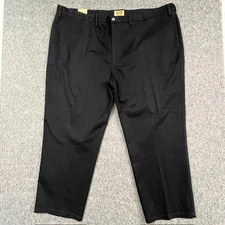 The Foundry Pants Mens 54x30 Black Flat Front Comfort Stretch Wrinkle Free - NEW