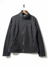 Columbia Women's XL Black Full Zip Fleece Jacket Thermal Layer Hiking 
