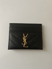 Saint Laurent YSL Small Envelope Card Holder Wallet Black
