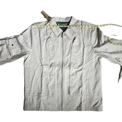 C'est Bon Work Jacket Off White Zip Up Men's SZ XL Urban Mod Work Chore Nwt  image 7