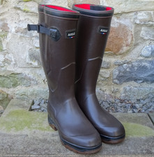Aigle Parcours 2 ISO Wellington Boots Size 7.5 (EU 41) Brown / Brun Wellies