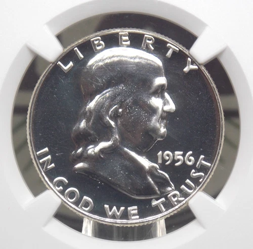 1956 Proof FRANKLIN Silver Half Dollar **TYPE 2** 50c NGC PF67 #003 ECC&C, Inc.