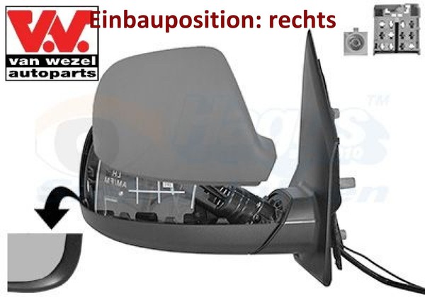 VAN Wezel 5791808 AußEnspiegel Rechts Spiegel AußEn FüR VW-image