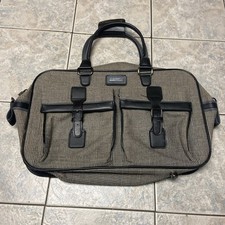 Vintage Lancaster Carry On Bag Black & Brown 21”x13”x7”