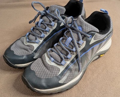 Merrell Women's Siren Edge 3 Hiking Trail Running Shoes Blue Grey Size 9.5