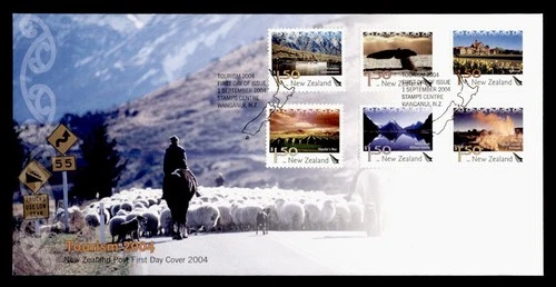 DR WHO 2004 NEW ZEALAND FDC TOURISM COMBO $1.50 R38981