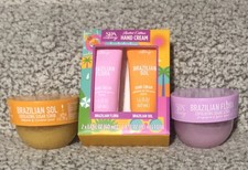 Spa Luxury Brazilian Sol Flora Hand Cream Scrubs Set Of 3