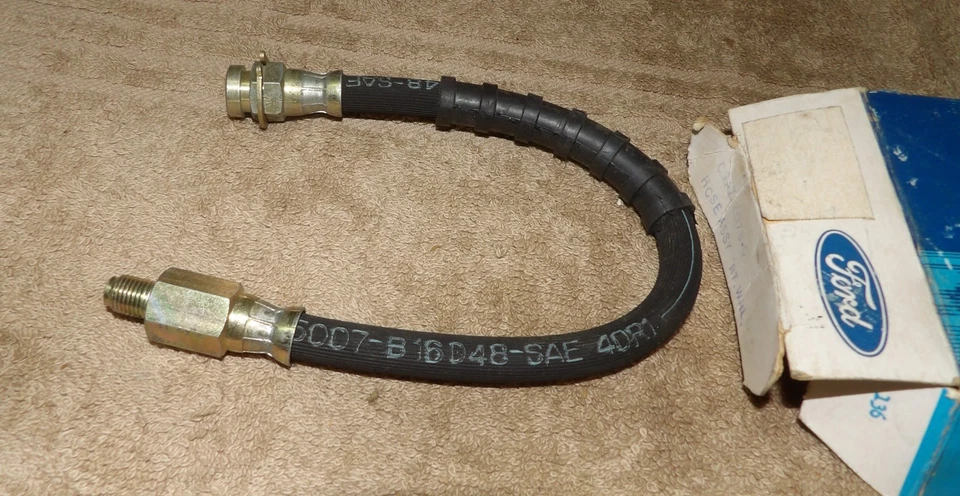 Manguera de freno de tambor delantero de principios de 1969 Custom Galaxie 500 XL LTD Monterey Marquis nueva de colección Foto 2 de 4