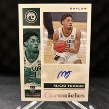 2021 panini chronicles draft pick Macio Teague Auto Baylor No. CR-MCT