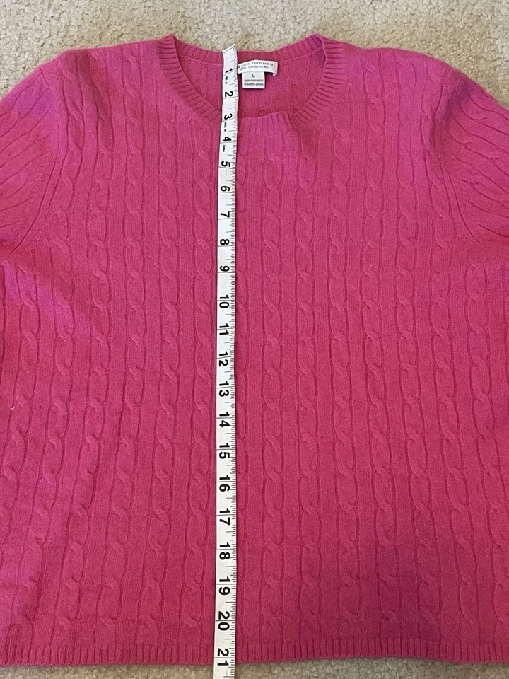 Investments Large Bright Pink 100% Cashmere Womens Sweater - Image 4 of 4