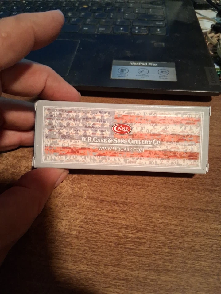 Case XX Slant Bolster Mini Trapper item #32453 Ebony Wood handle pattern #7207SS - Image 2 of 4