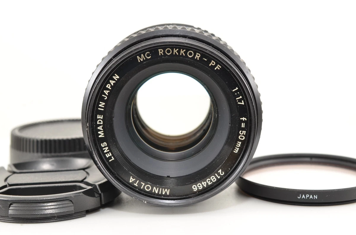 Minolta Rokkor PF 55mm Focal Camera Lenses f/1.7 Maximum Aperture