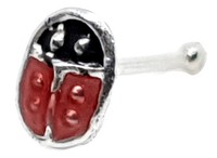 MarienkäFer-Nasenstecker, Handbemalt, 22 G (0,6 Mm), 925Er Silber,...