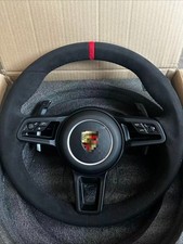 Porsche 911 991 Carrera 718 Cayman Boxster Cayenne Macan Leather Steering Wheel