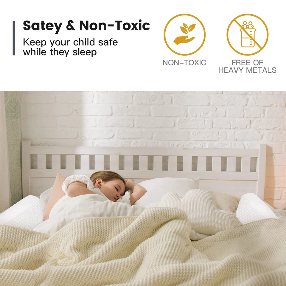 Parachoques de cama de bebé YENING para niños pequeños riel protector de cama de espuma para niños cama niño pequeño Foto 4 de 4