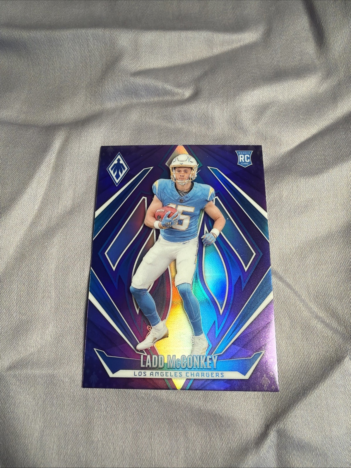 2024 Panini Phoenix Purple Fade Rookie #216 Ladd McConkey Los Angeles Chargers