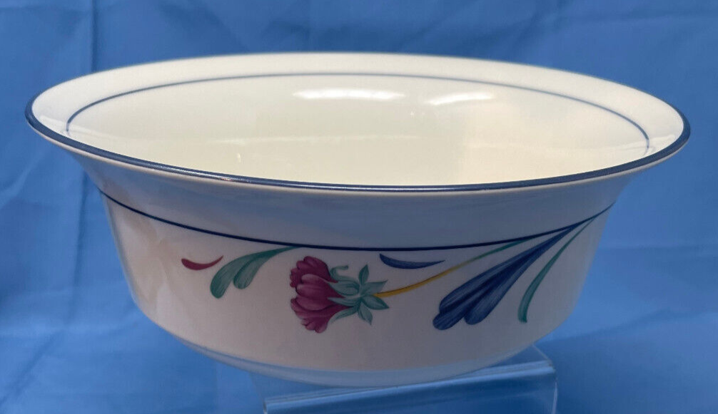 Lenox Poppies on Blue 8.25-Inch Deep Vegetable Serving Bowl ChinaStone