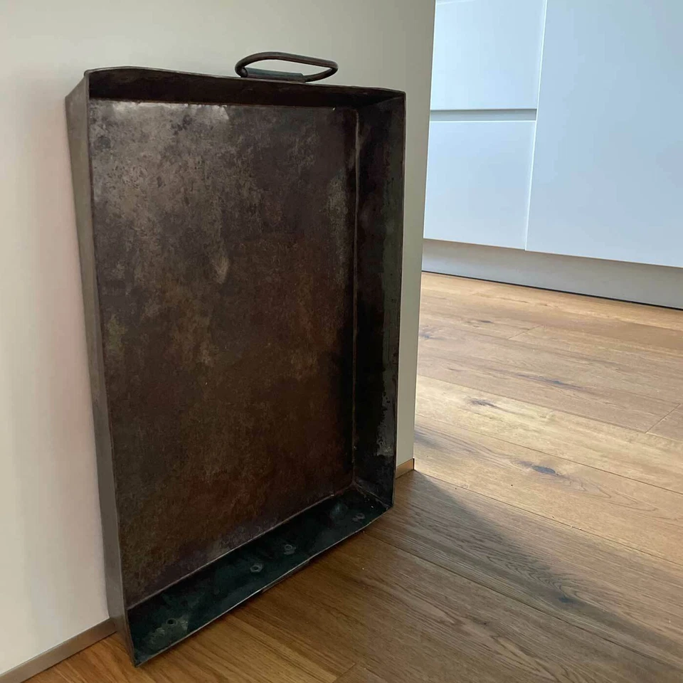 XL Vintage Metall Dehli Serviertablett ♻️ 53cm Unika Deko Tablett Backblech - Bild 3 von 4