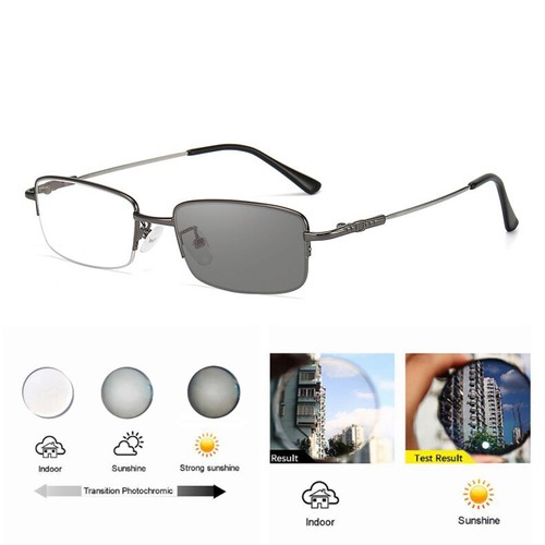 Gafas de sol para hombre cuadradas de metal fotocromáticas miopía miopía al aire libre nuevas - Imagen 4 de 16