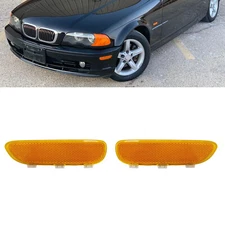 Amber Lens Bumper Side Marker Reflector For 00-03 BMW E46 2D Coupe/ 01-06 E46 M3
