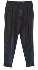 Dolce&Gabbana Women's Black Satin Trousers Pants Size 44