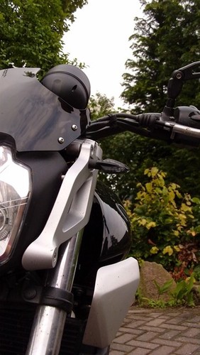 LED Mini Blinker Sliver für Motorrad schwarz smoked LED signals indicators - Picture 3 of 3