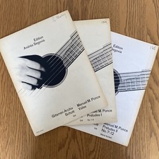 Schott Gitarren-Archiv ~ Ponce, Preludes 1 and 2 and Valse (124, 125 and 153) 