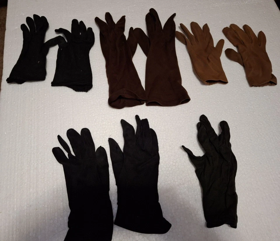 De colección Guantes Damas Talla 6-7 Algunos Algodón, Algunos Rayón, Varios Colores, 10 Pares  Foto 2 de 4