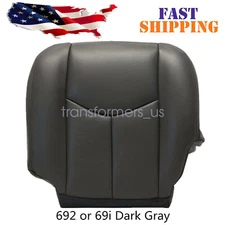 For 2003-2006 Chevy Silverado GMC Sierra Driver Bottom Seat Cover Dark Gray