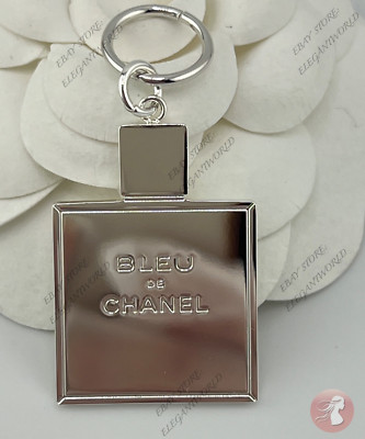 CHANEL Charm Bleu De Chanel Perfume Bottle Key Chain Limited Edition