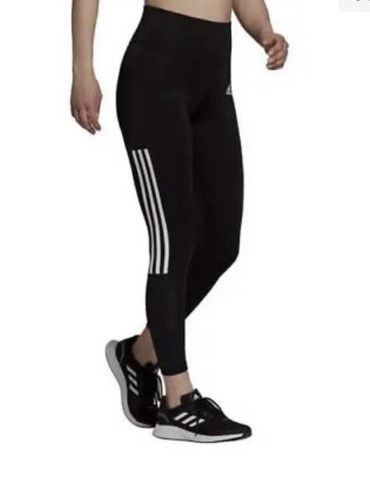 Adidas Women's 3-Stripe 7/8 Style High-Rise Tight Fit Side Pocket Leggings  Black | eBay