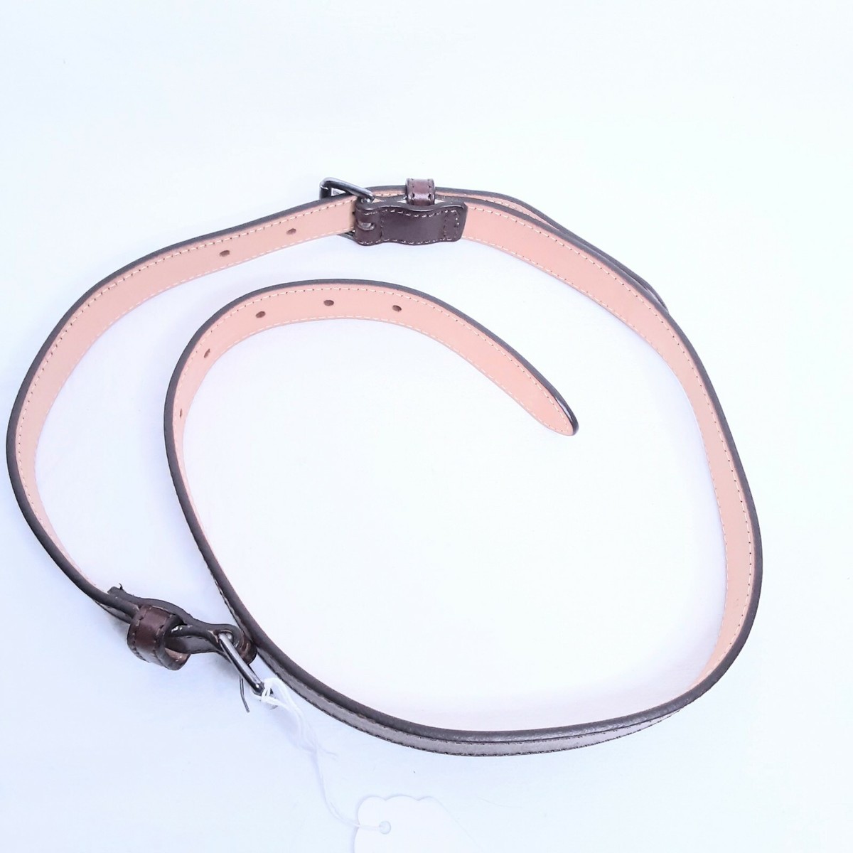 FARHI Nicole Farhi Thick Brown Leather Waist Belt Italy L / 30\
