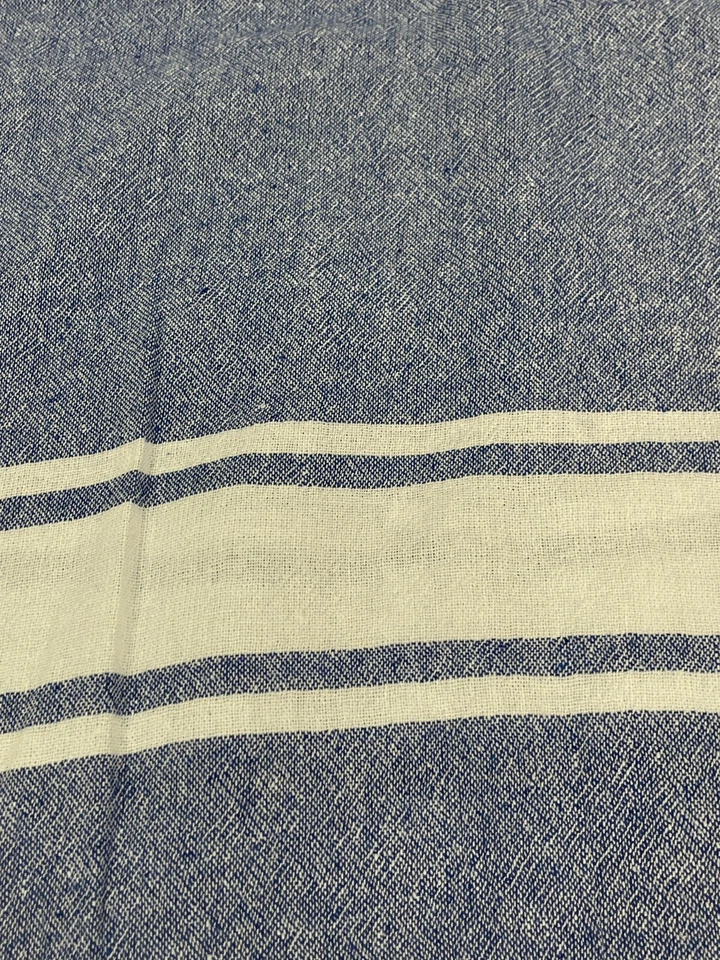 Hamam Turkish Towel Cotton Bath Beach Hammam Peshtemal Blue 28x64 Striped N164 - Image 3 of 4