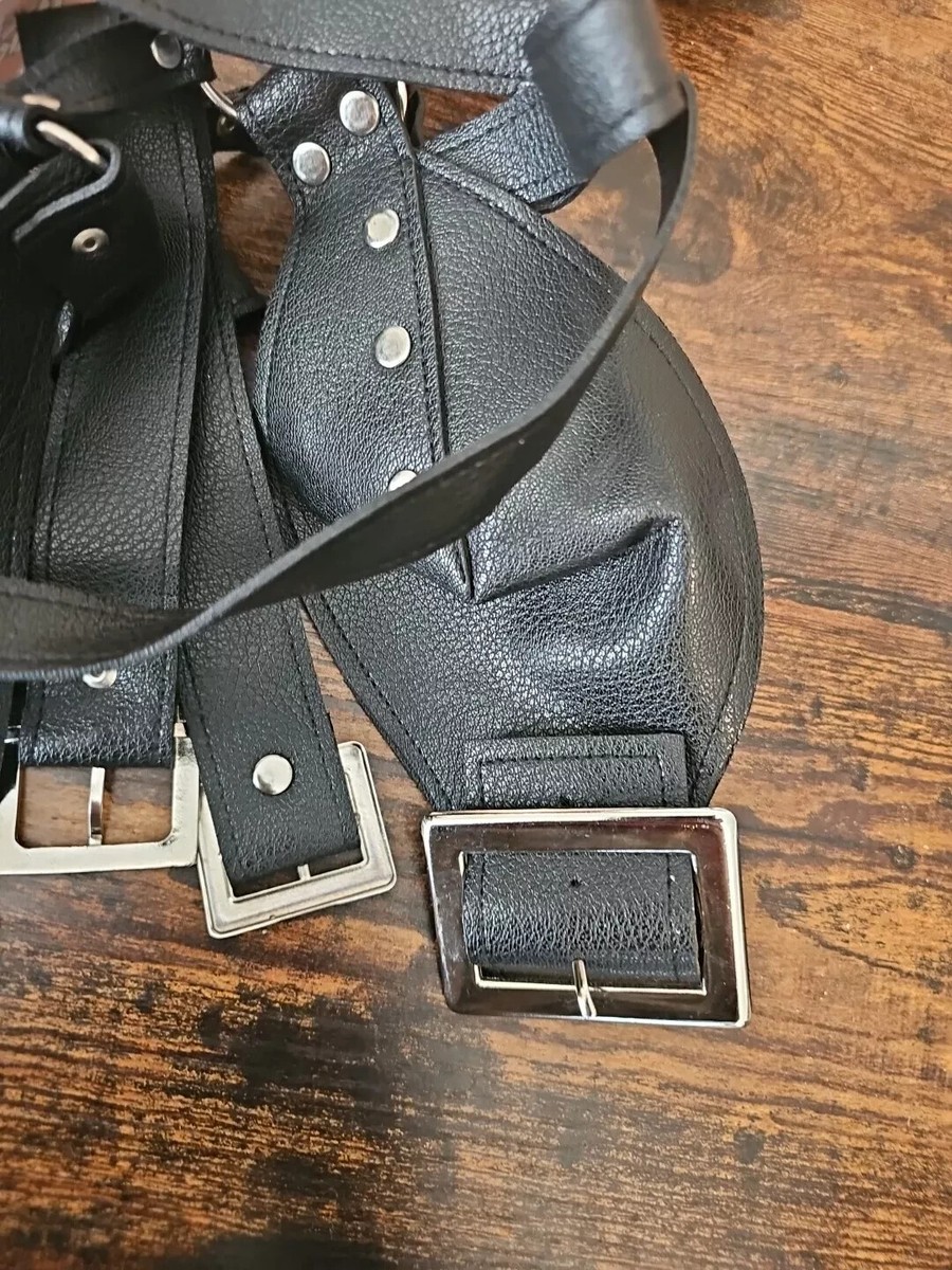 Kiki Riki Vegan Leather Belt Bustier, Black, Size M | eBay UK display picture 2