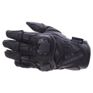 BKS 103 Circuit Leather Motorcycle Gloves Mens Black