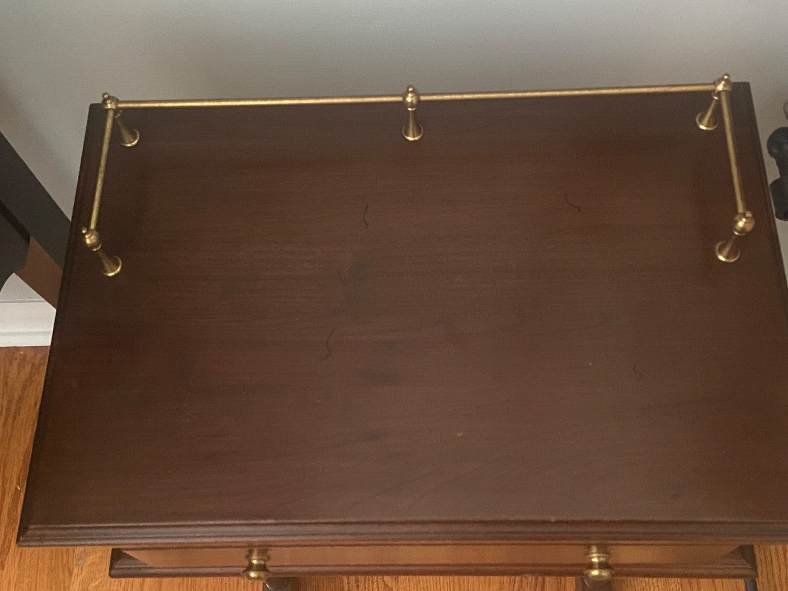 VTG Ethan Allen Georgian Court Cherry Cordial Plant Candle Gallery Accent Table