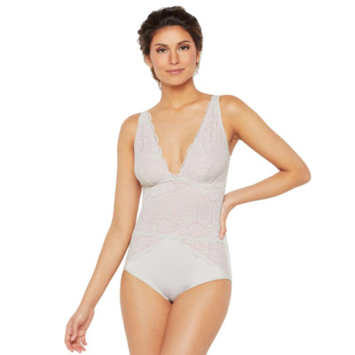 Rhonda Shear Scalloped Adjustable Strap Bodysuit 652687-J