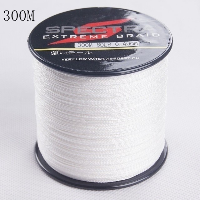 White 300M 6Lbs80Lbs Fishing Lines Strong PE Braided Line Fishing