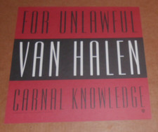 Van Halen For Unlawful Carnal Knowledge Poster Flat Square 1991 Promo 12x12