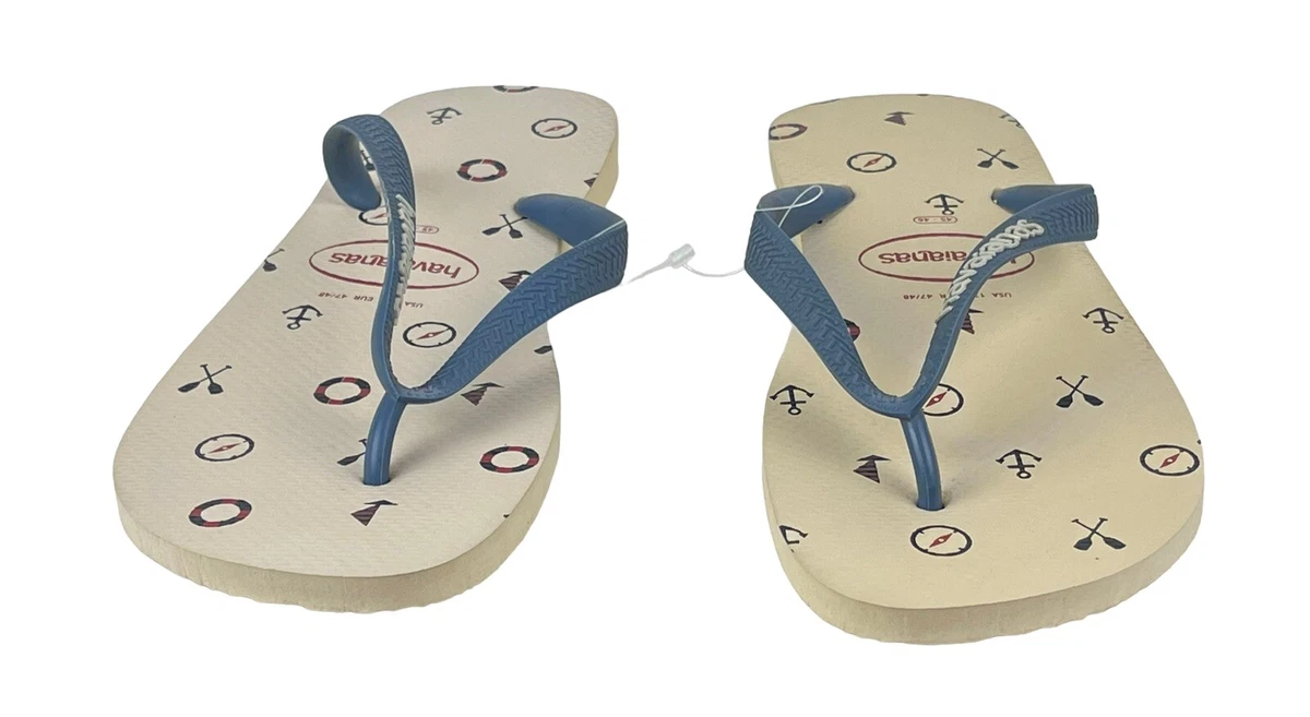 NOS Havaianas Top Nautical Theme Flip Flops Men Size 13 EU 47 48