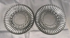 2~Cut Crystal  Glass 6.5" Vintage Sun Burst Ashtrays ~Very Nice!