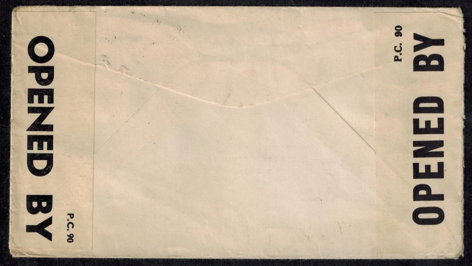 Cubierta de doble censor de la Segunda Guerra Mundial Bermuda 5398, CL5 A y 6155, Cl5 D uso temprano Foto 2 de 2