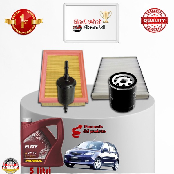 Inspektionskit Filter + ÖL FüR Mazda 2 1.6 16V 74KW 100CV Von 2005-> 2007-image