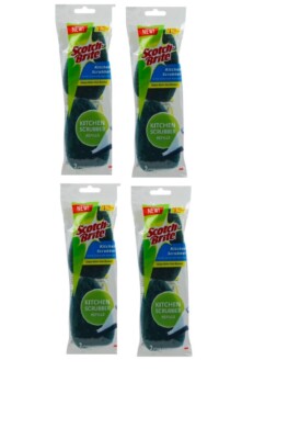 4X Scotch-Brite Kitchen Scrubber Refills, 8 SCRUBS IN TOTTAL