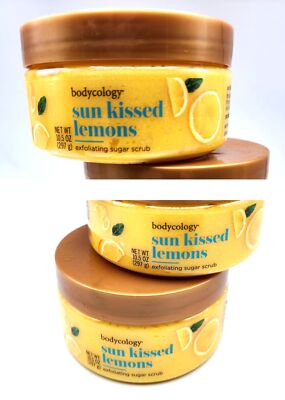 3 Bodycology Sun Kissed Lemons Exfoliating Sugar Scrub Shea Butter Limited Ed