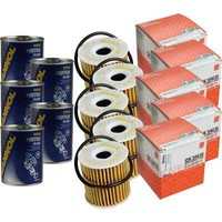 5X Original Mahle / Knecht ÖLfilter OX 346D + 5X SCT Motor Flush MotorspüLung