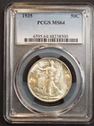 1935 P  WALKING LIBERTY SILVER HALF DOLLAR **PCGS MS64  ** FREE SHIPPING** G0770